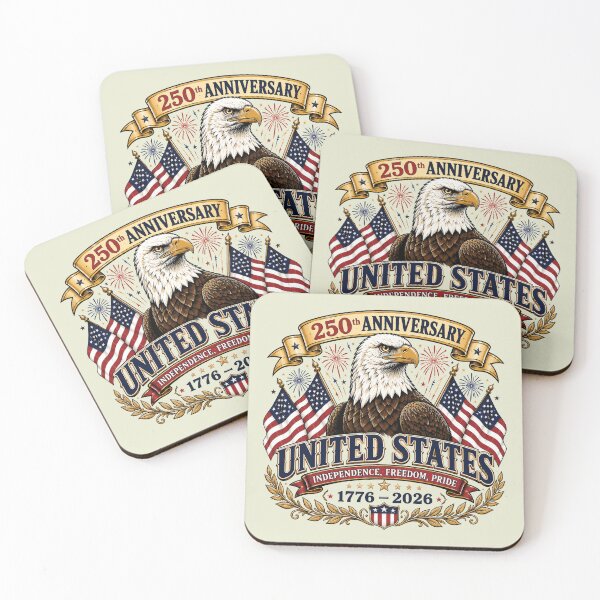 Item preview, USA Independence 250th Anniversary 1776 2026 Patriotic Eagle designed and sold by NicowrmSArt.
