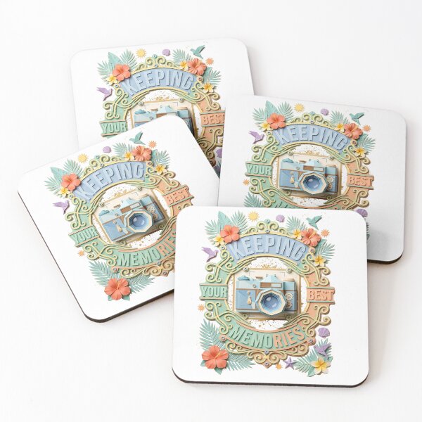 Item preview, Vintage Camera Origami Tropical Scrapbook Memory Art designed and sold by 9xgraphics.