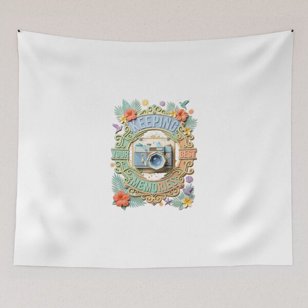 Item preview, Vintage Camera Origami Tropical Scrapbook Memory Art designed and sold by 9xgraphics.