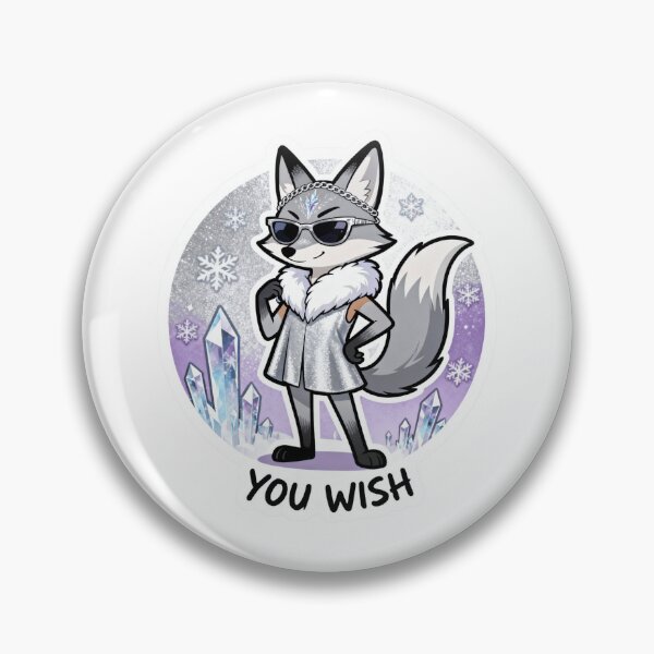 Item preview, Cold Silver Fox Sticker YOU WISH 6 designed and sold by HealthyEnvy.