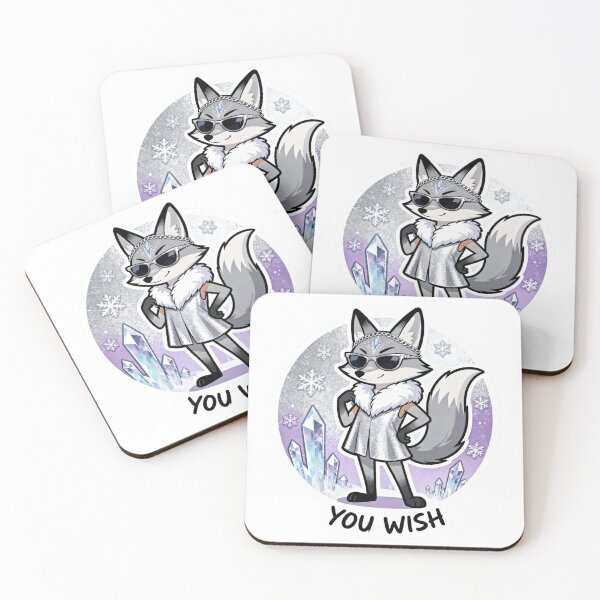 Item preview, Cold Silver Fox Sticker YOU WISH 6 designed and sold by HealthyEnvy.