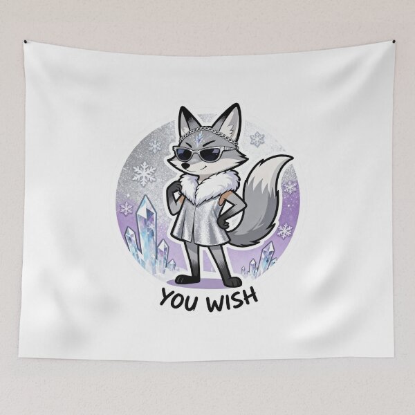 Item preview, Cold Silver Fox Sticker YOU WISH 6 designed and sold by HealthyEnvy.