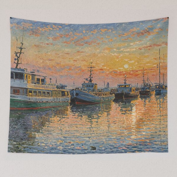 Item preview, Evening in the Port of Sassnitz designed and sold by sid1802.