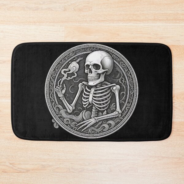 Item preview, Smoking Skeleton Philosopher | Gothic Vanitas Etching designed and sold by DarkOriginArts.