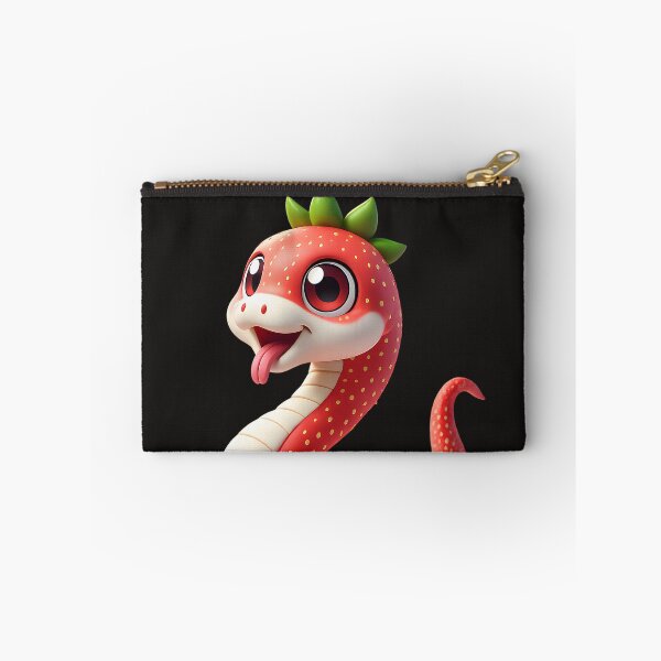Item preview, Cute Strawberry Snake Cartoon Sticker | Kawaii 3D Fantasy Creature Art designed and sold by FeelFreeStore.