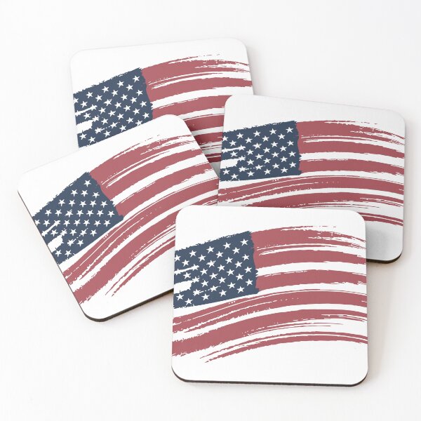 Item preview, Distressed American Flag Brushstroke Vintage Art designed and sold by cabana.space.