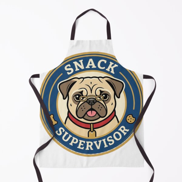 Item preview, Snack Supervisor Pug designed and sold by Wild Creative Art.