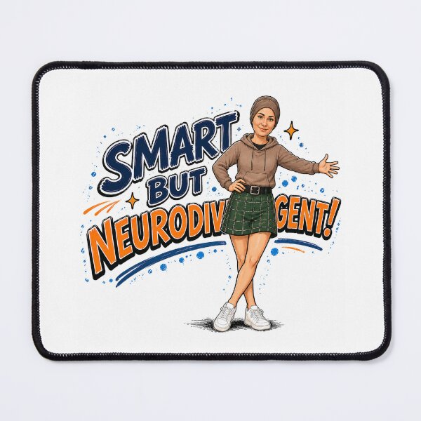 Item preview, Smart But Neurodivergent Funny ADHD Girl designed and sold by FEEL GOOD CLUB DESIGNS.