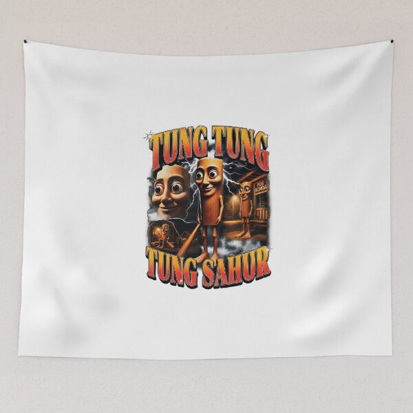 Item preview, Vintage 90s Bootleg Style Tung Tung Tung Sahur  designed and sold by retro-and-rust.