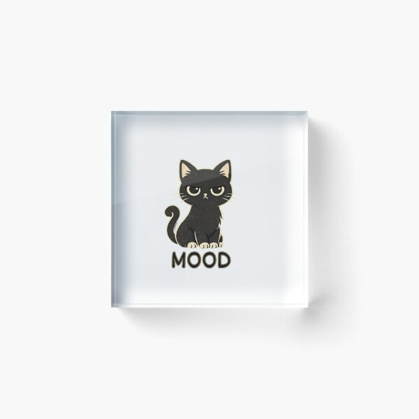 Aperçu de l'œuvre Mood Black Cat Design créée et vendue par AdicretorDesign.