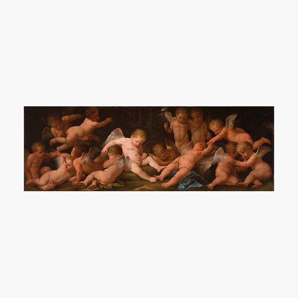 Item preview, Cherubs at Play by an Unidentified Italian Painter designed and sold by 21 Tulips.