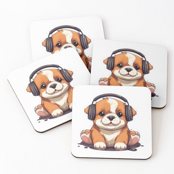 Item preview, Cute Puppy Headphones Sticker | Kawaii Dog Music Lover | Adorable Gamer Puppy Aesthetic designed and sold by ZYNORAworld.