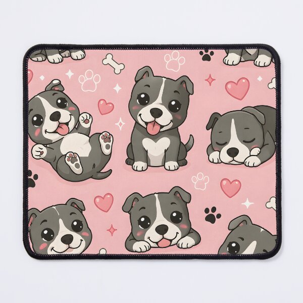 Item preview, Cute Kawaii American Staffordshire Terrier Puppies Pattern designed and sold by blankTeeShirt.