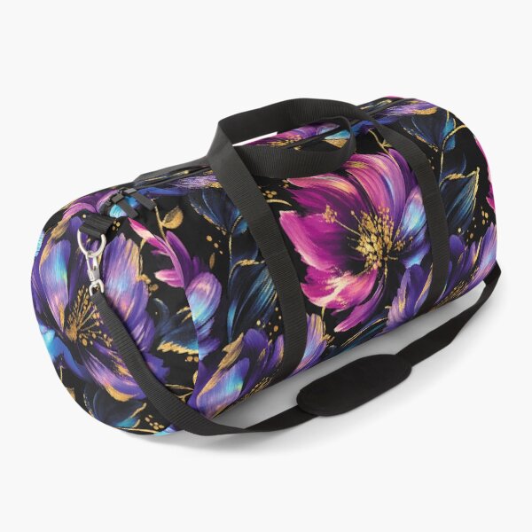 Item preview, Golden accents, pink, purple, violet, blue acrylic flowers designed and sold by ColdStarfish.