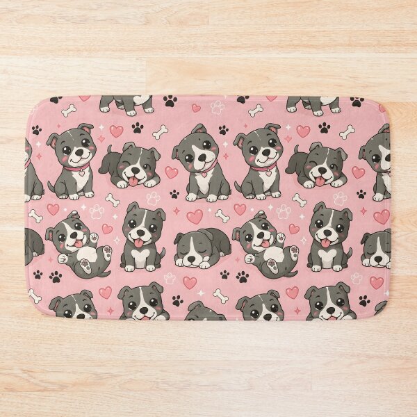 Item preview, Cute Kawaii American Staffordshire Terrier Puppies Pattern designed and sold by blankTeeShirt.