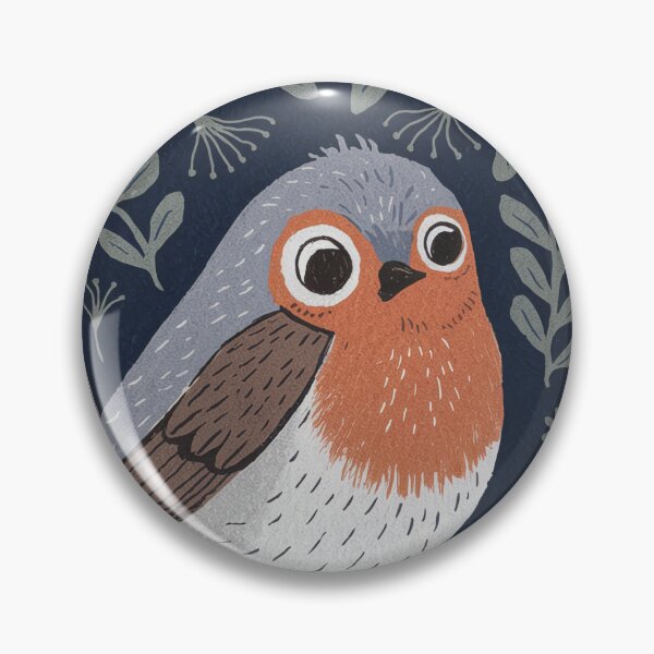 Item preview, Robin Bird Art | Botanical Woodland Bird designed and sold by Filora Atelier | Bird Art.