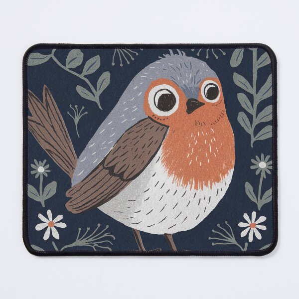 Item preview, Robin Bird Art | Botanical Woodland Bird designed and sold by Filora Atelier | Bird Art.