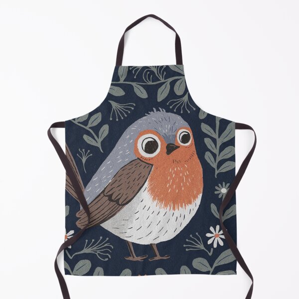 Item preview, Robin Bird Art | Botanical Woodland Bird designed and sold by Filora Atelier | Bird Art.