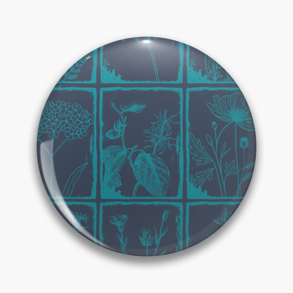 Item preview, Vintage turquoise floral pictures designed and sold by toycruisers_merch-butze.