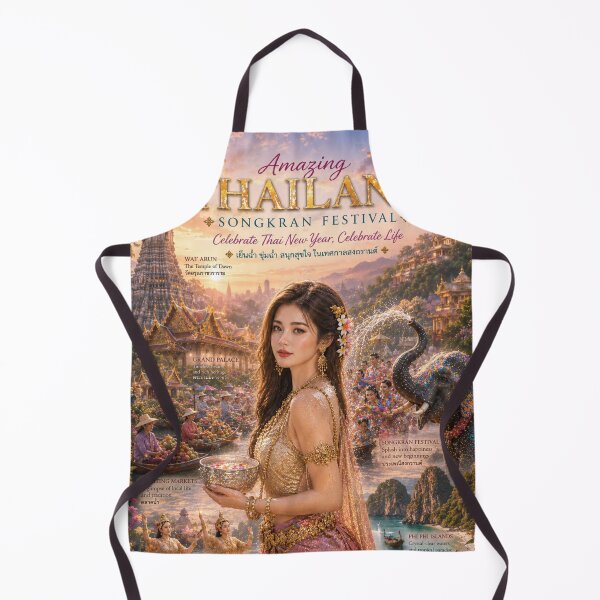 Item preview, Amazing Thailand Songkran Festival Travel Poster | Thai New Year Cultural Paradise Art designed and sold by Inkora-Art.