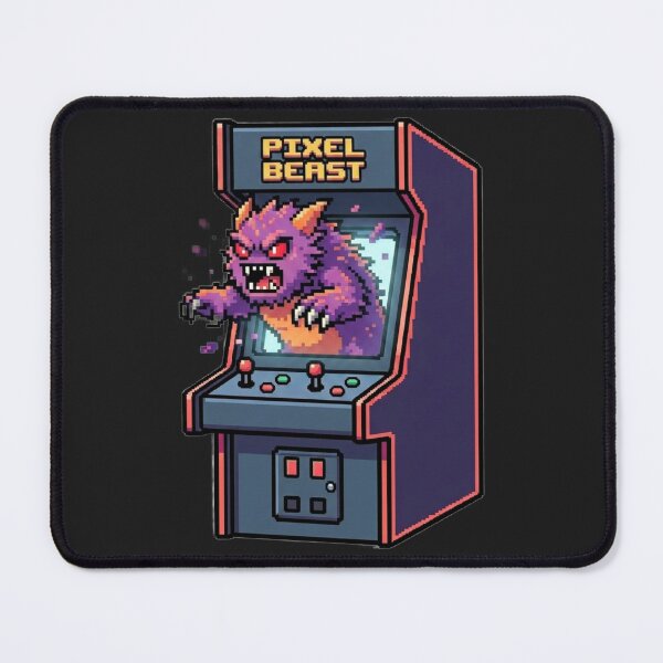 Item preview, Pixel Beast Arcade – Retro Monster Breaking Out of the Machine designed and sold by ChaosNest.