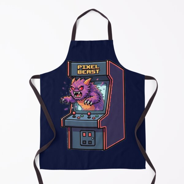 Item preview, Pixel Beast Arcade – Retro Monster Breaking Out of the Machine designed and sold by ChaosNest.