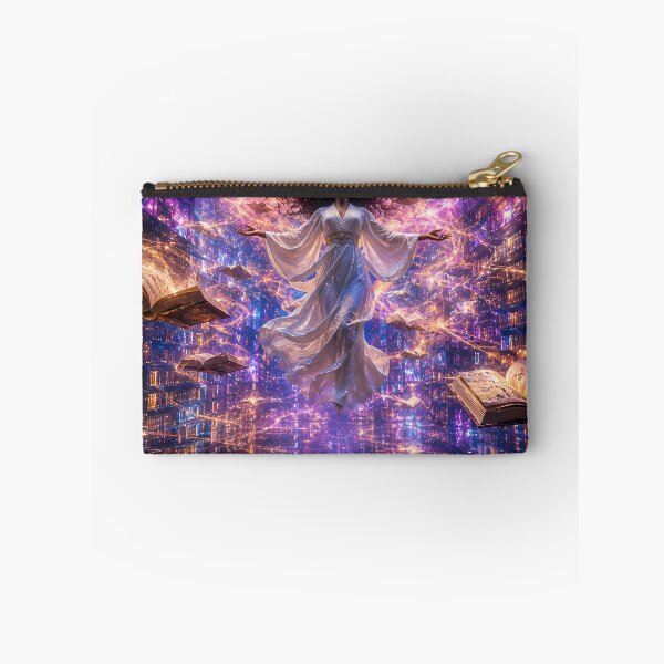 Item preview, Cosmic Library — Black Woman Floating in Universe of Knowledge Surrealist Space Art designed and sold by Bossygraphicske.