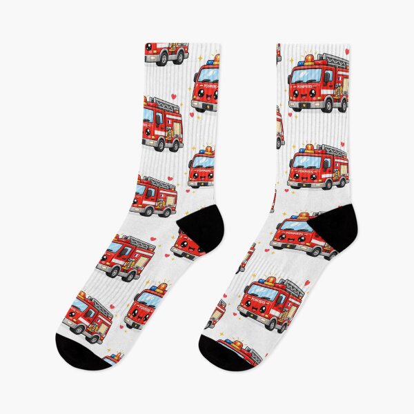 Item preview, kawaii fire truck designed and sold by Collection Touillette.
