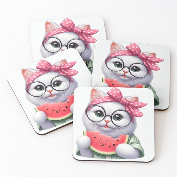 Item preview, Cute White Cat. Hello Summer designed and sold by Artquinox.