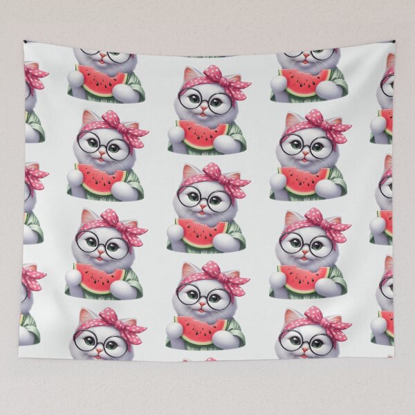 Item preview, Cute White Cat. Hello Summer designed and sold by Artquinox.