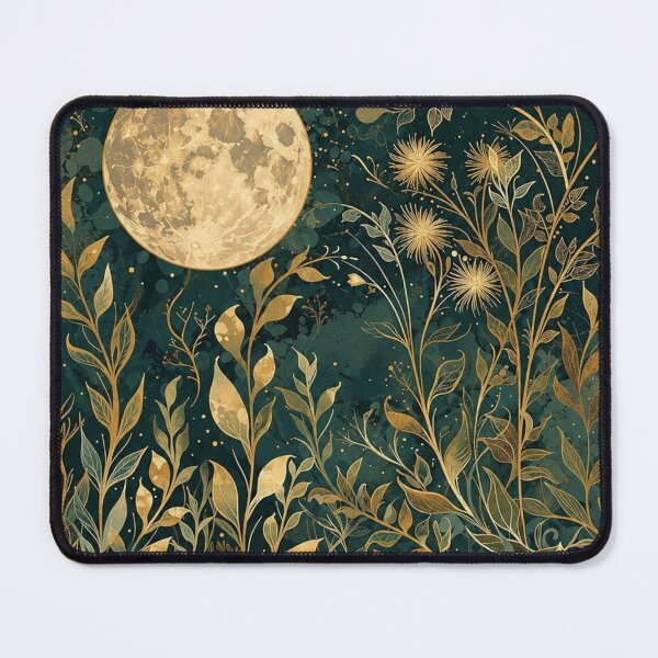 Item preview, Moon Botanical Art Nouveau Night Garden Illustration for Dreamy Decor Lovers designed and sold by RickE.
