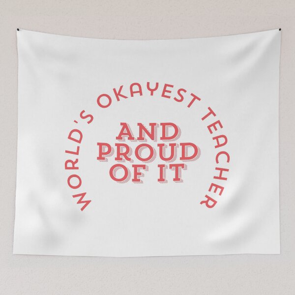 Item preview, World's Okayest Teacher Funny T-Shirt Humorous Teacher Gift Appreciation Tee designed and sold by BananaPrint.