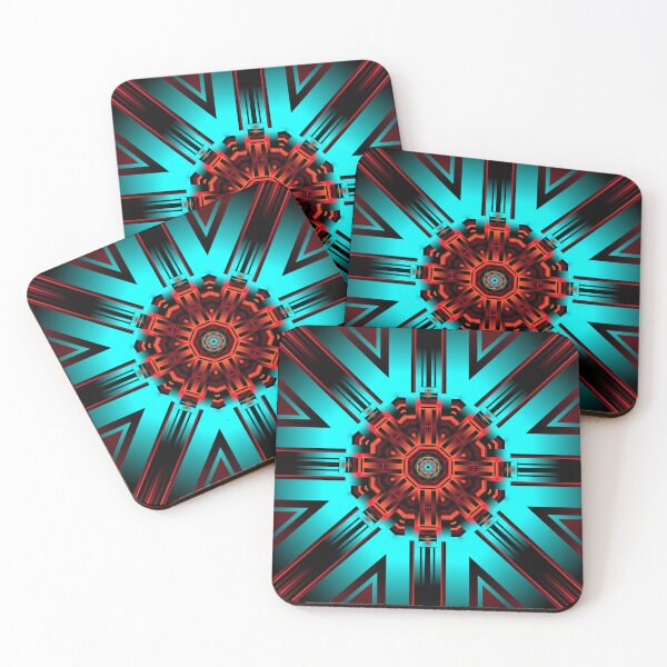 Item preview, Cyber Neon Geometric Core – Futuristic Symmetrical Abstract Design designed and sold by ScreenPin.