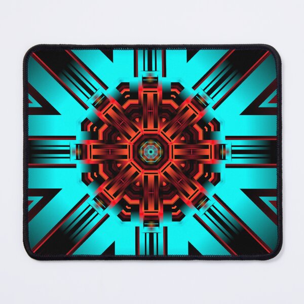 Item preview, Cyber Neon Geometric Core – Futuristic Symmetrical Abstract Design designed and sold by ScreenPin.