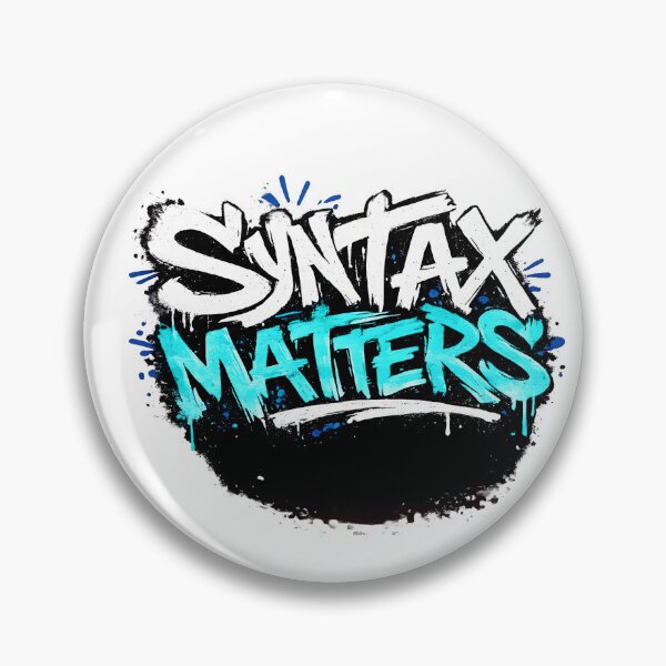 Artikelvorschau, Syntax Matters Graffiti entworfen und verkauft von Nerd Romance Café.