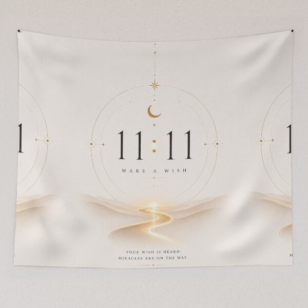 Artikelvorschau, Minimalistisches Kunstwerk zum Wunschpfad 11:11 entworfen und verkauft von HiteshArt111.