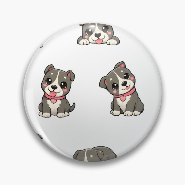 Item preview, Cute American Staffordshire Terrier Puppy Cartoon Pack | Kawaii Amstaff Dog Illustration designed and sold by blankTeeShirt.