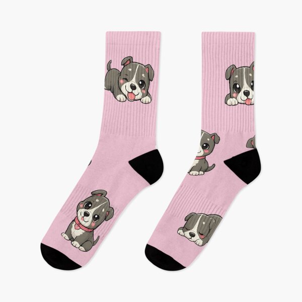 Item preview, Cute American Staffordshire Terrier Puppy Cartoon Pack | Kawaii Amstaff Dog Illustration designed and sold by blankTeeShirt.