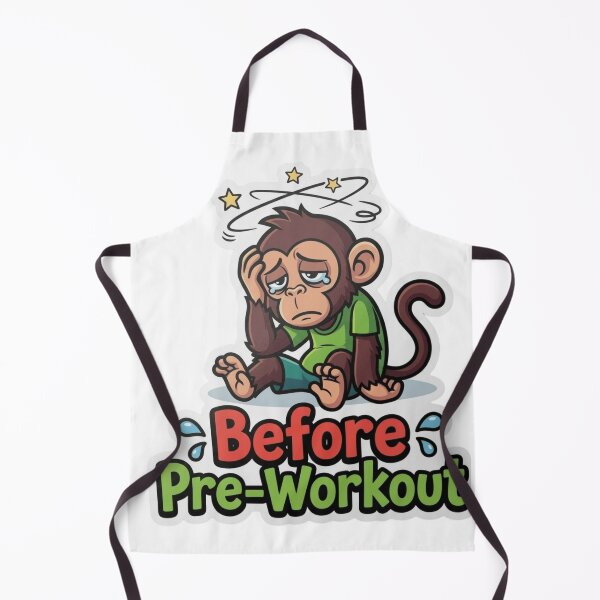 Item preview, Funny Tired Monkey Before Pre-Workout Sticker designed and sold by JeevanStickers.