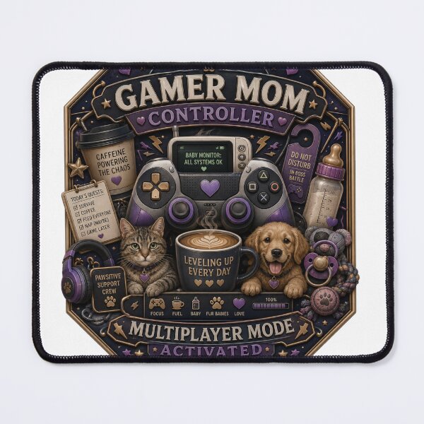 Item preview, Gamer Mom Controller T Shirt, Multiplayer Mode Activated Mug, Funny Gamer Mom Gift designed and sold by YMLux.