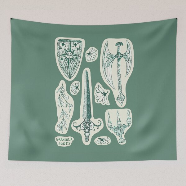 Item preview, Fantasy Medieval Sword Sticker Gothic Weapon RPG Aesthetic designed and sold by graviolajones.