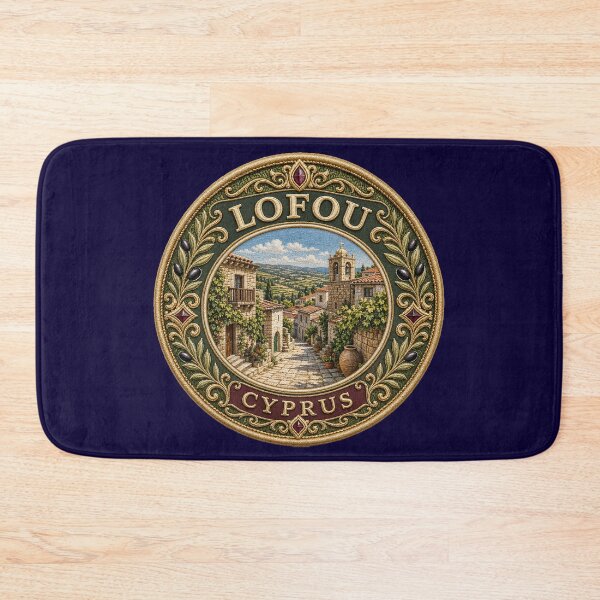 Item preview, Lofou, Cyprus – Stone village, bell tower & hilly landscape designed and sold by Girih.
