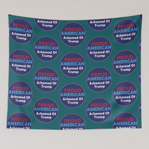 Item preview, Proud American Ashamed Of Trump designed and sold by Anja Gillette.