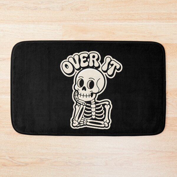 Item preview, Over It Skeleton Sticker | Cute Funny Gothic Skeleton Design designed and sold by Raw Tigers.