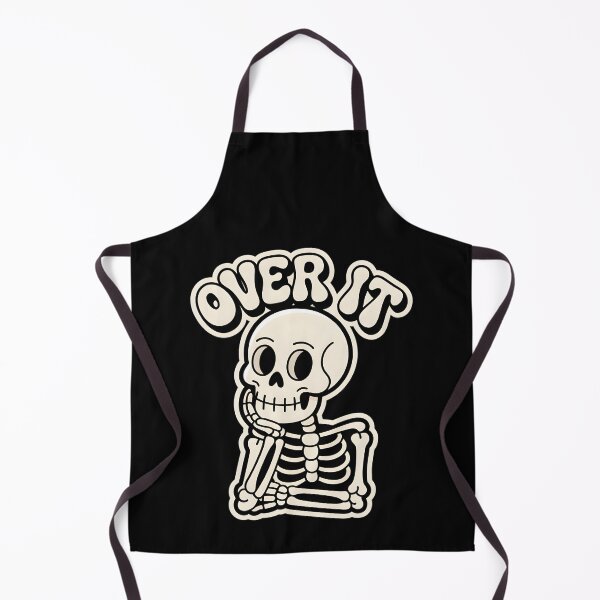 Item preview, Over It Skeleton Sticker | Cute Funny Gothic Skeleton Design designed and sold by Raw Tigers.