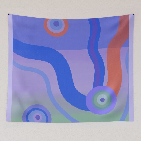 Item preview, Flowing Blue Abstract with Concentric Circles designed and sold by Chunac.