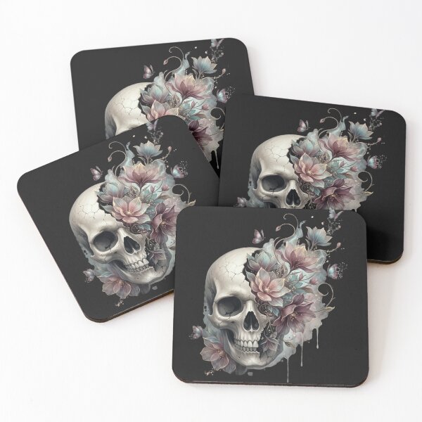 Item preview, Blooming Beyond Death | Surreal Floral Skull Art designed and sold by smailait.