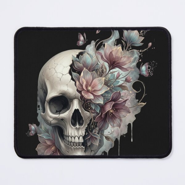 Item preview, Blooming Beyond Death | Surreal Floral Skull Art designed and sold by smailait.