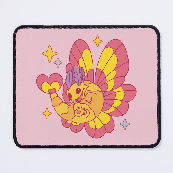 Item preview, Silly rosy maple moth dragon designed and sold by Erika Vaigel Creations.
