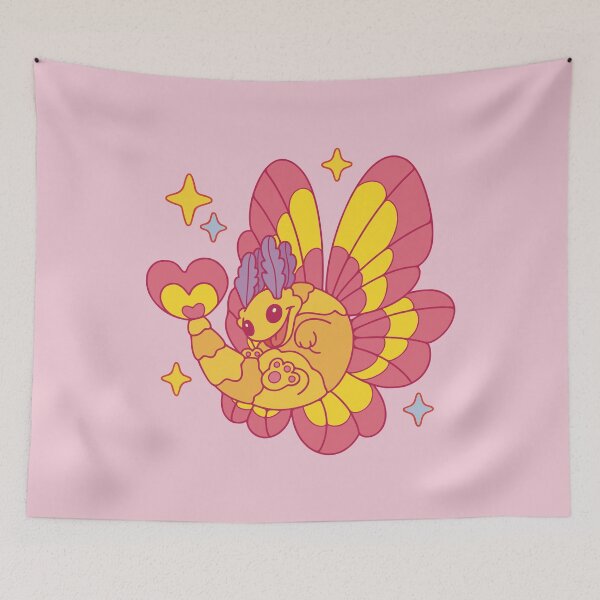 Item preview, Silly rosy maple moth dragon designed and sold by Erika Vaigel Creations.